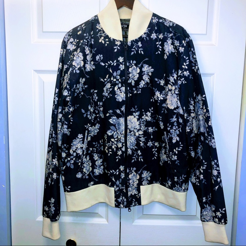 Floral Denim Boomer Jacket